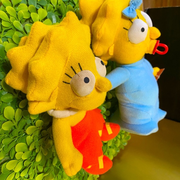 THE SIMPSONS VTG 2005 20th CENTURY FOX MAGGIE SIMPSON ATTACHED TAGS & LISA PLUSH - Picture 11 of 16